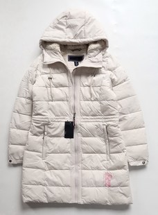 红白蓝tom*y3000零度保暖+时尚款，羊羔绒长款棉衣w712