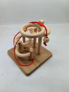 步步惊心五环困鼠梯环5环传统解绳玩具，古典智力玩具动手动脑木玩