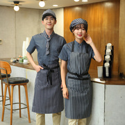 法式西餐厅铁板烧韩式烤肉店蛋糕烘焙店咖啡厅工作服夏季短袖衬衫