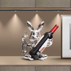 兔子红酒架摆件餐边柜酒柜杯架轻奢酒托套装客厅创意家居装饰品