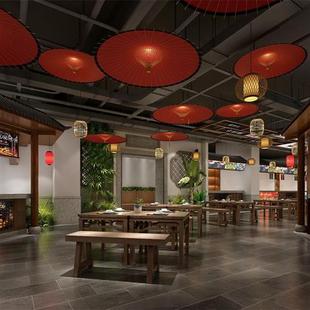 2023中式客厅吊灯中国风羊皮灯具饭店火锅店餐厅酒店大堂工程非标