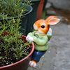 花园小摆件 庭院装饰园艺摆件卡通可爱小动物树脂兔子装饰品挂件