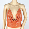 Crop Sequined Tank Top Women Sexy Backless Camisole 亮片上衣