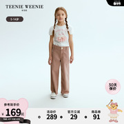 TeenieWeenie Kids小熊童装24夏季女童全棉百搭泡泡袖短袖T恤