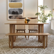 实木餐桌北欧红橡木餐桌椅组合家用小户型吃饭桌子日式现代简约