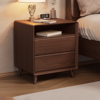 全实木床头柜现代简约卧室储物柜，矮柜家用小型床边置物简易收纳柜