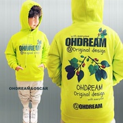 ohdream毛暴暴马卡龙(马卡龙)原创设计自然，世界荧光绿全家亲子儿童卫衣