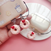 可爱甜甜圈卡通手机耳机孔防尘塞苹果小米华为type-c数据口塞挂件