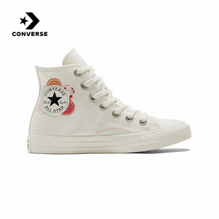 converse匡威女鞋allstar春复古碎花，刺绣高帮帆布鞋a05195c