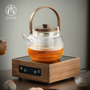 电陶炉煮茶壶高端大容量，玻璃加厚耐高温提梁小型养生壶煮茶器