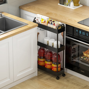 厨房夹缝收纳置物架落地多层冰箱侧边20cm宽超窄缝隙可移动储物架