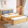 松木实木床简约现代1米8床双人床，1.5米出租房经济型1米2单人床架