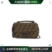 香港直邮潮奢fendi芬迪，女士baguette中号，链条单肩包