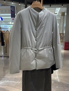大牌撤柜女装灰色宽松今年流行高级感超好看百搭加厚保暖棉服外套