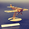 德国容克d1迷你飞机模型3d金属，拼装立体拼图玩具手工骨架复古益智