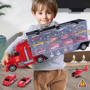 玩具车男孩小汽车货柜车，工程车收纳202434岁儿童生日礼物男童