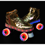 溜冰鞋成年双排滑轮男女旱冰场专用四轮滑冰鞋儿童大人发光轮滑鞋