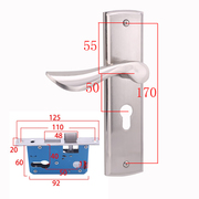 旧门换锁家用卧室房门锁把手柄门锁配件，通用型504045锁体170孔距