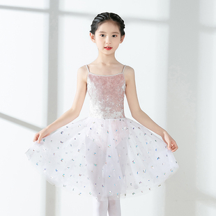 中国舞舞蹈服儿童女连体夏季芭蕾民族少儿演出吊带形体练功服