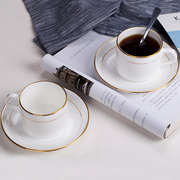骨瓷咖啡杯欧式小奢华咖啡杯套装，杯碟配勺简约英式下午茶红茶杯
