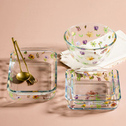 西比尔高硼硅玻璃盘碗餐具，烤盘饭碗家用耐冷耐热汤盘菜盘子沙拉碗