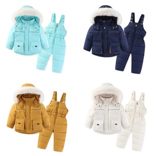 儿童滑雪服套装 加绒加厚保暖防风防水棉衣棉裤套装2023冬季