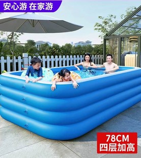 游泳气囊池加高加厚(高加厚)充气游泳池大人小孩家庭，超大号户外大型戏水池