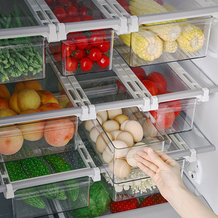 悬挂式冰箱收纳抽屉蔬菜冰箱整理保鲜盒收纳盒子鸡蛋收纳箱