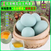 桃花山土鸡蛋绿壳鸡蛋农家散养乌鸡蛋可生食月子蛋新鲜正宗土鸡蛋