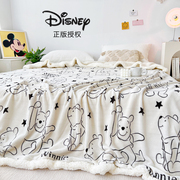 m.life迪士尼羊羔绒毛毯加厚被套，式卡通珊瑚，绒毯子午睡沙发盖毯