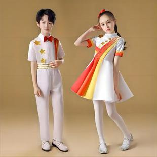 六一儿童合唱团演出服套装中小学生，诗歌朗诵表演中国风运动会班服