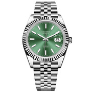 男品牌镂空钢带瑞士手表机械手商务金色水鬼夜光日历国产腕表
