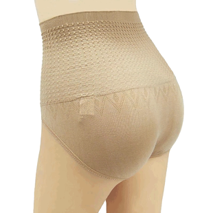 竹纤维无痕产后收腹内裤提臀纯棉，中腰大码三角裤，头女高腰收胃塑形