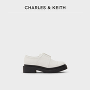 charles&keith春夏女鞋，ck1-70380896女士复古方头，厚底系带单鞋女