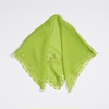 绣花纯色绿色小方巾100%桑蚕丝小手帕真丝薄款纱巾丝巾丝绸春夏季