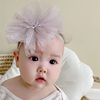 韩国婴儿女宝宝给公主闪闪纱蝴蝶结发带发箍儿童弹力发饰
