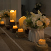 LED电子蜡烛灯仿真浪漫白蜡烛家用烛光晚餐摆件生日婚庆装饰道具