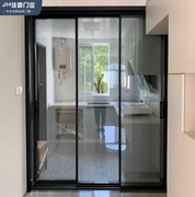 上海完美系统吊轨三联动极窄边推拉门厨房移门卫生间阳台玻璃隔断