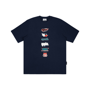 xpx周柏豪限定彩色团队logo印花圆领短袖t恤