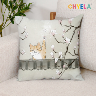 采绎来原创猫咪抱枕可爱猫卡通手绘沙发客厅枕头卧室靠枕情侣AC12
