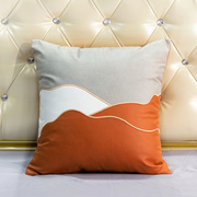 科技布抱枕套新中式客厅皮沙发靠刺绣45x45靠枕套不含芯ins