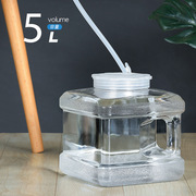 5L升pc白色透明功夫茶储水桶手提家用户外纯净矿泉茶几泡茶饮水桶