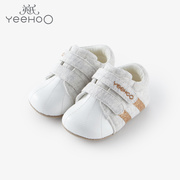 英氏婴儿学步鞋宝宝魔术贴软底防滑鞋子步前鞋凉鞋YFXKJ31030A