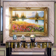 欧式手绘油画客厅装饰画，玄关餐厅卧室，走廊壁画过道挂画花卉风景