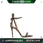 香港直邮AQUAZZURA 女士 Aquazzura 蝴蝶结细节豹纹印花高跟凉鞋