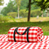 野餐垫防潮垫户外地垫坐垫野餐布红白D格帐篷垫子200*200防水防潮