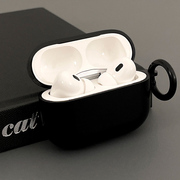 果冻黑适用苹果AIRPODSPRO2蓝牙3代无线耳机壳保护套耳机盒软壳