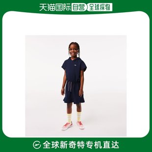 日本直邮LACOSTE 儿童款女孩无袖连帽裙 春夏运动风格 鹿仔纹弹力