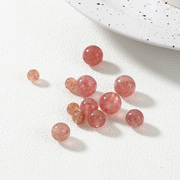 天然草莓晶圆珠散珠手工，diy制作水晶串珠，手链项链耳饰品材料配件