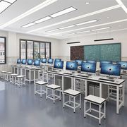 机房电脑桌中小学学生微机，教室办公桌子，网吧培训班课学校桌椅组合